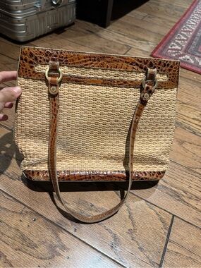Brahmin Raffia Tote